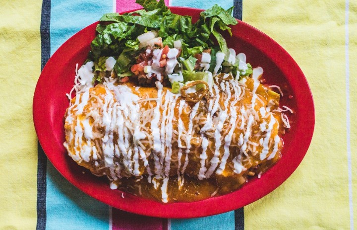 P2 Pork Verde Smothered Burrito