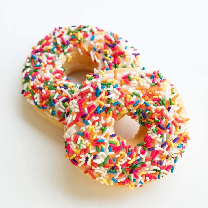 Vanilla Frosted Sprinkle Donut