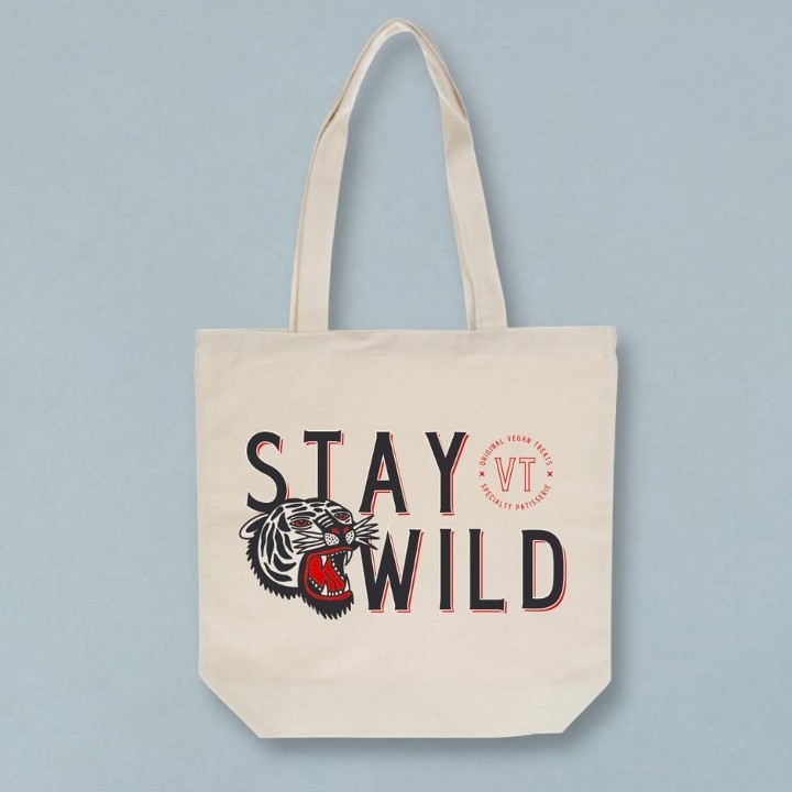 Vegan Treats Stay Wild Tote Bag