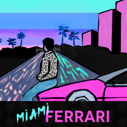 Miami Ferrari (4 Pack)