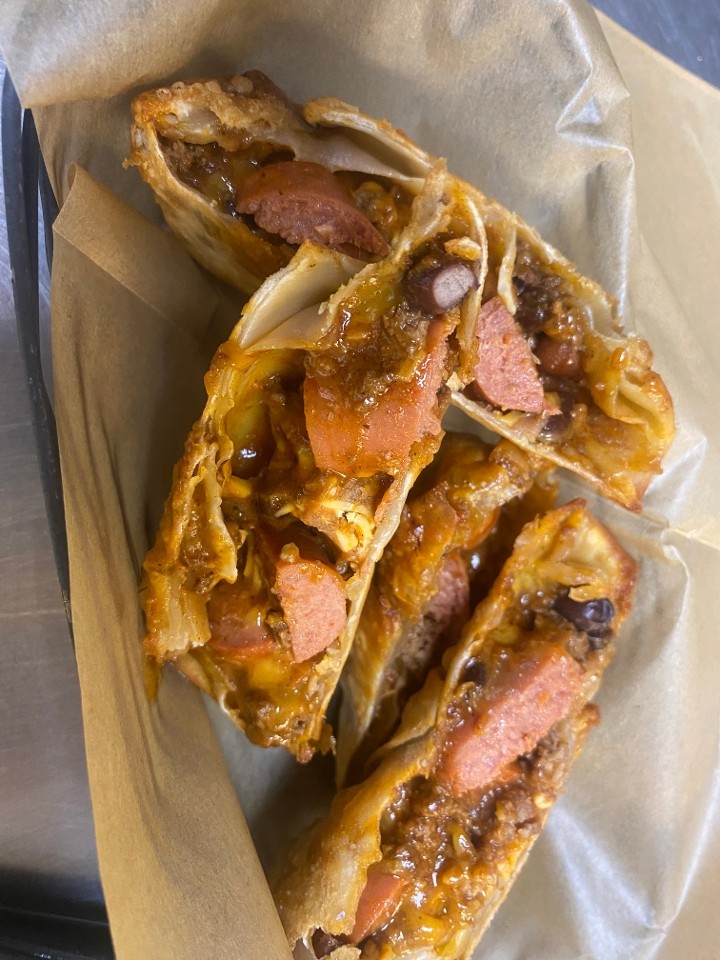 Chili Cheese Dog Eggrolls