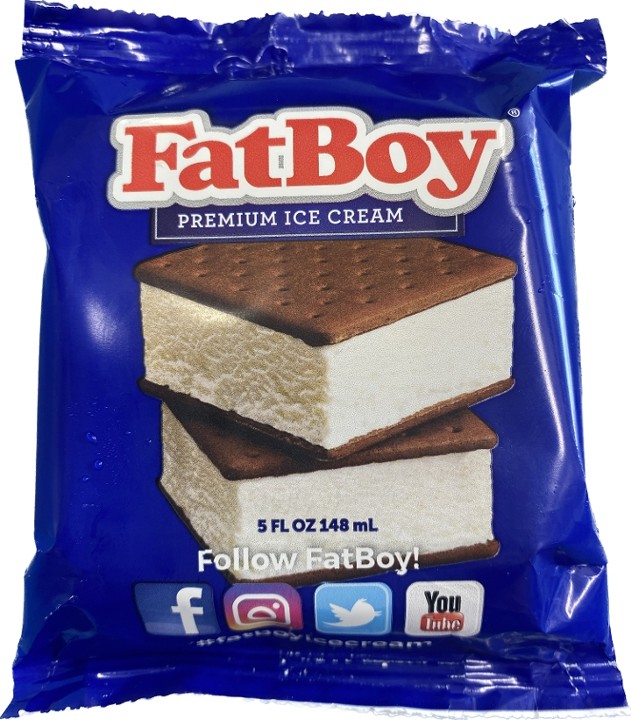 Two FatBoy ice cream sandwich
