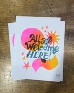 All Are Welcome Here Risograph Art Print
