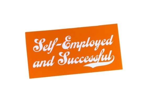 Self Employed & Successful Vinyl Sticker