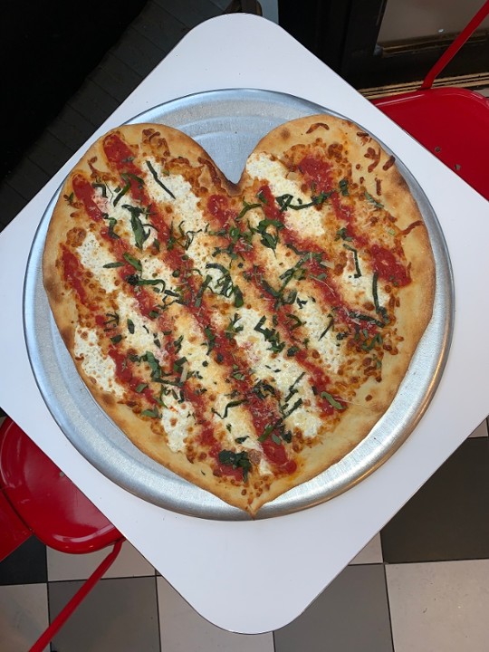 Heart Shaped Grandma Pizza