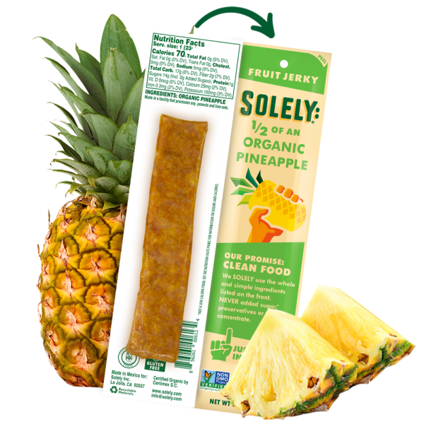 Solely Fruit Jerky Pineapple