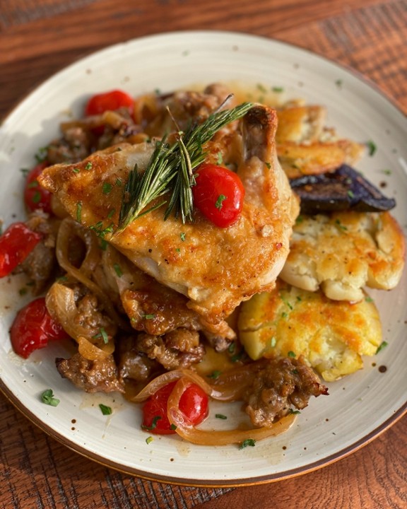 Roasted Half Chicken Scarpariello