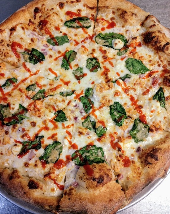 16" Sriracha Chicken & Spinach Pizza