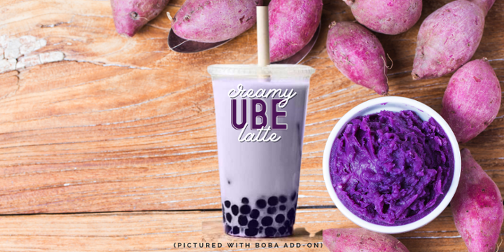 Creamy Ube Latte (Caffeine Free) (24oz)