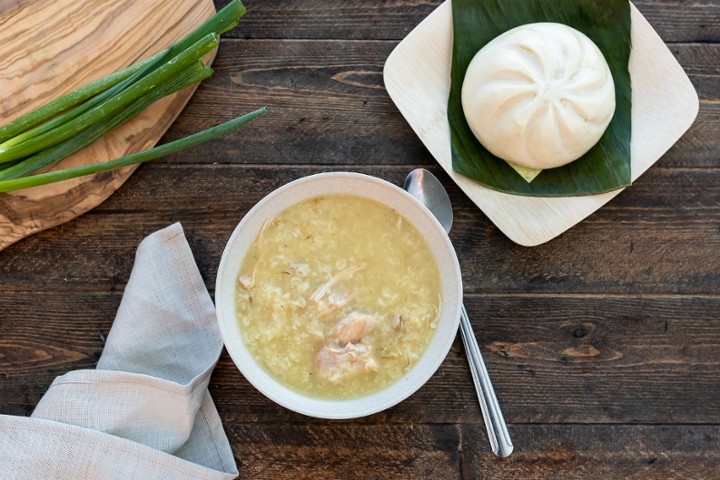 Arroz Caldo + Siao Pao Breakfast Combo