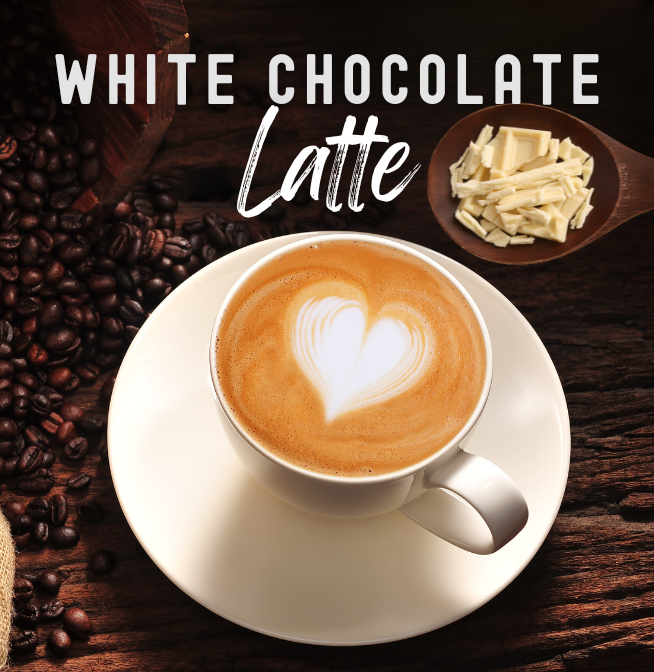 Hot Latte - White Chocolate Mocha 16oz