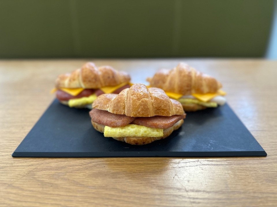 Spam & Egg Croissant Breakfast Sandwich