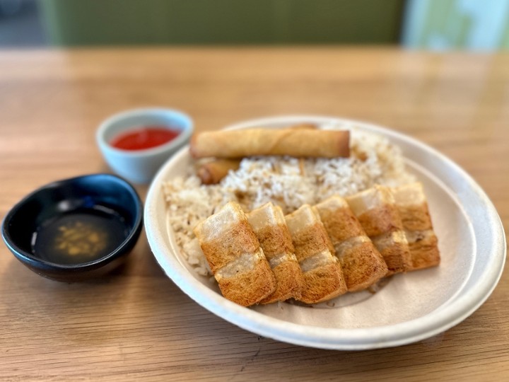 Chef Reina Vegan Lechon & Golden Spring Roll Bowl