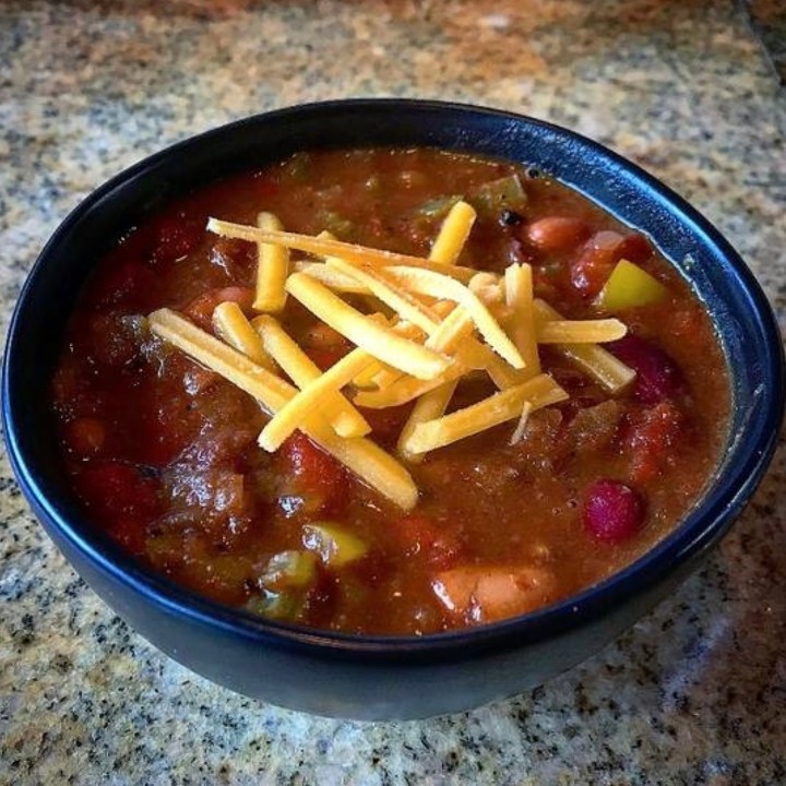 Three Bean Chili & Rosemary Focaccia Breadsticks (V)