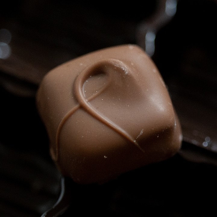 Caramels dipped in chocolate