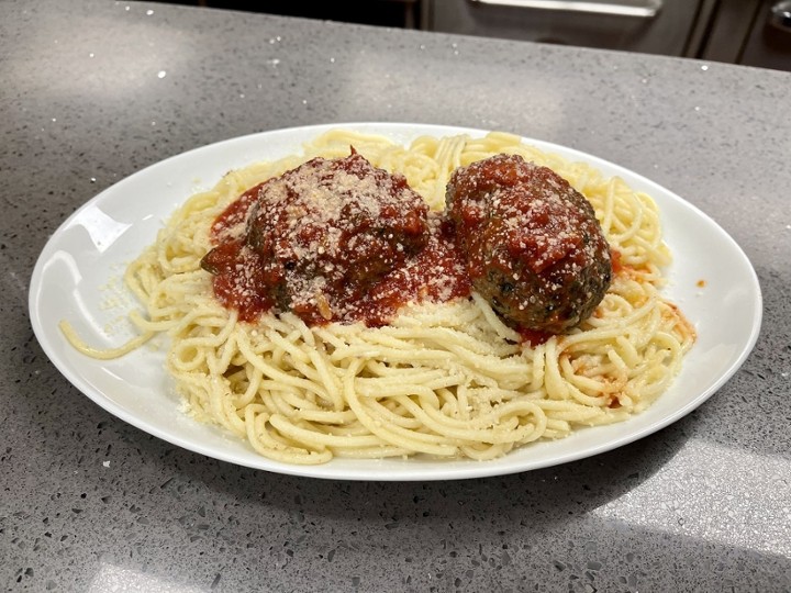 Kalamata Spaghetti with meat balls
