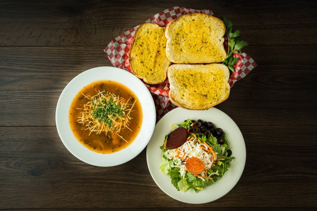 Soup and Salad with Bread