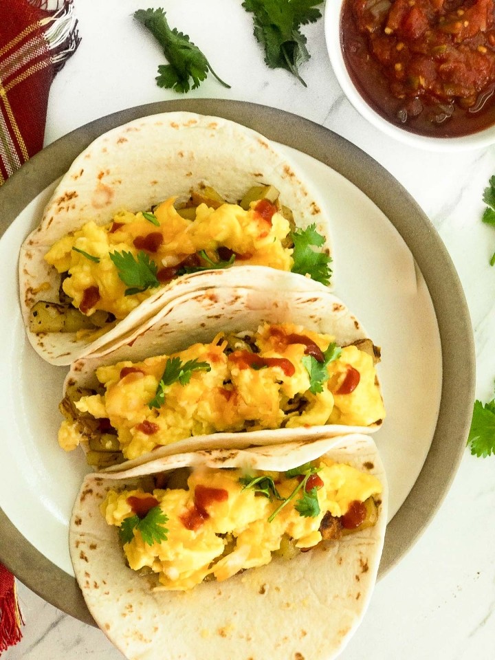 3 (three) Scrambled Egg Tacos (GF)