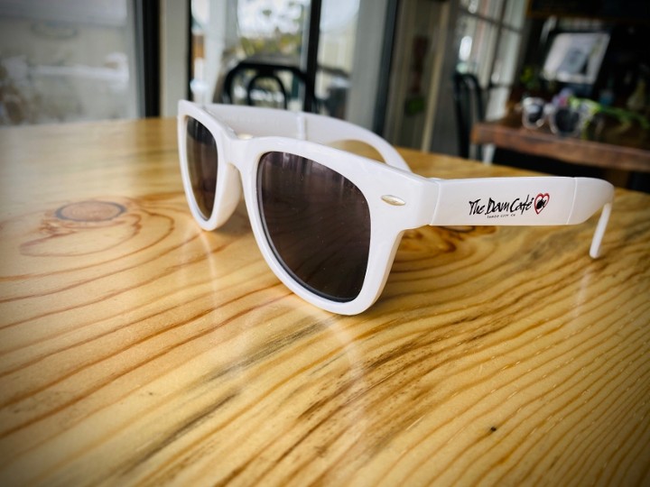 DamCafe WHITE Foldable Sunglasses (UV Protection)