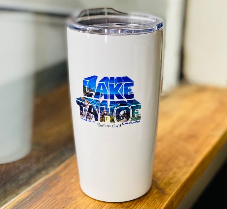 LAKE TAHOE 'East Shore' Tumbler (Insulated/SS/20oz/White)