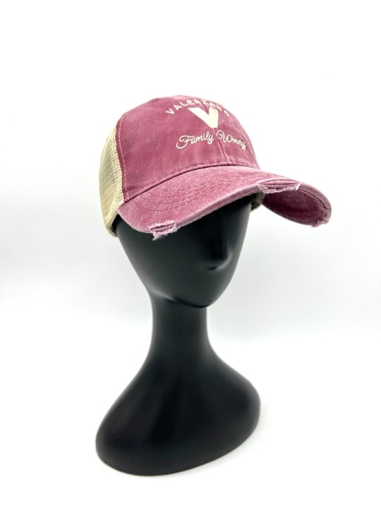 Burgundy Mesh Valenzano Cap