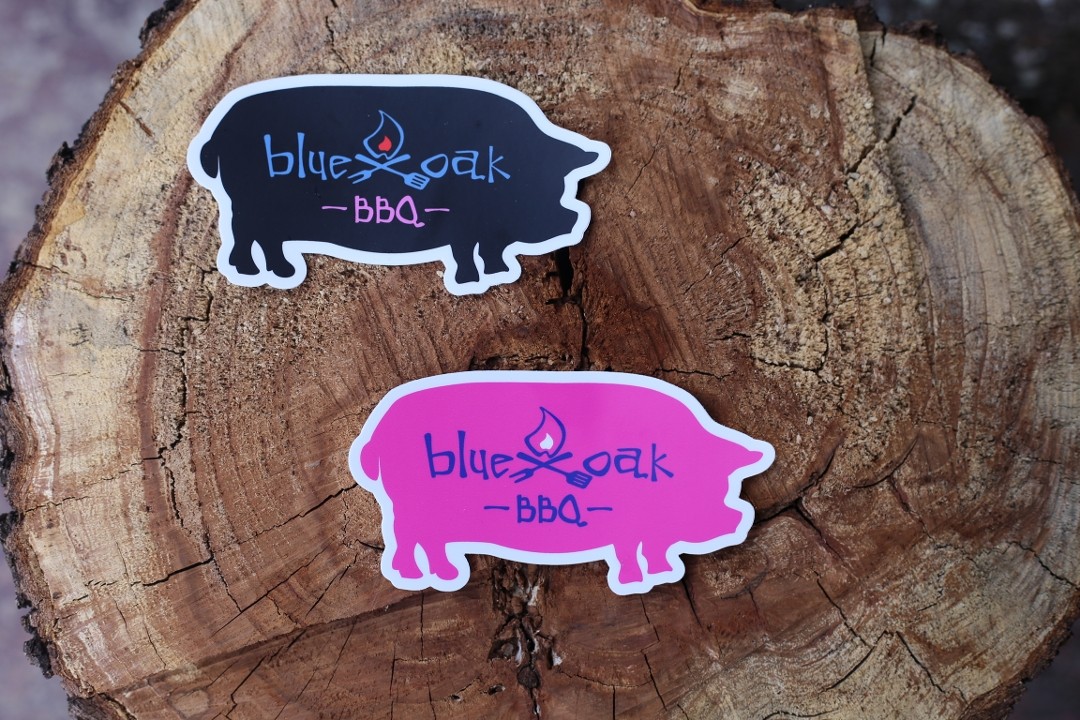 Blue Oak Pig Sticker