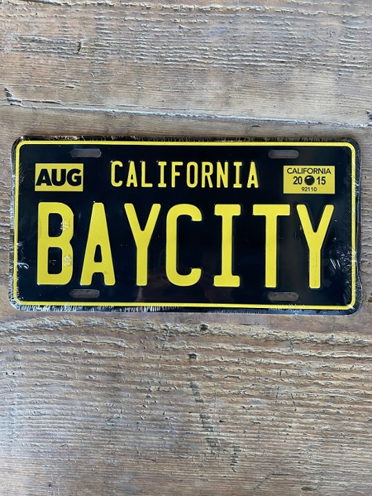 "BAYCITY" LICENSE PLATE