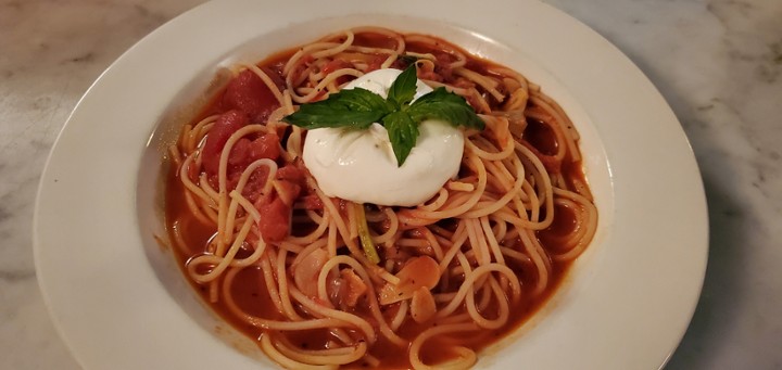 Burrata Basil Linguine