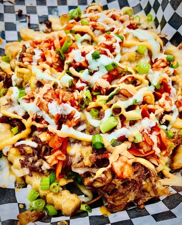 Korean Pork Kimchi Fries