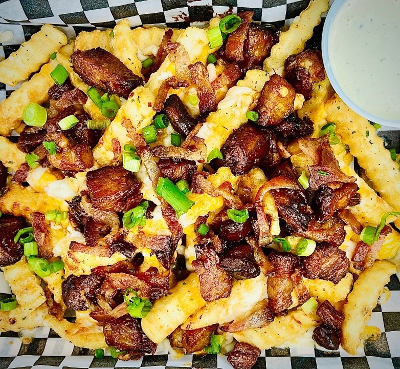 Pork Belly Bacon Cheese Fries