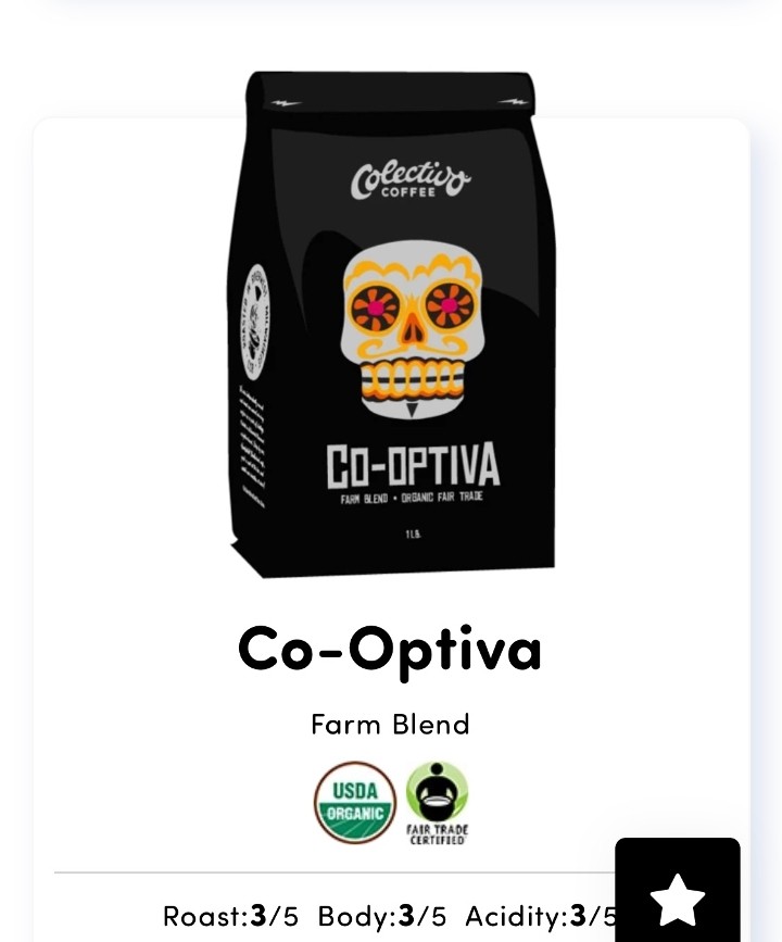 1lb. Co-Optiva Whole Bean Coffee