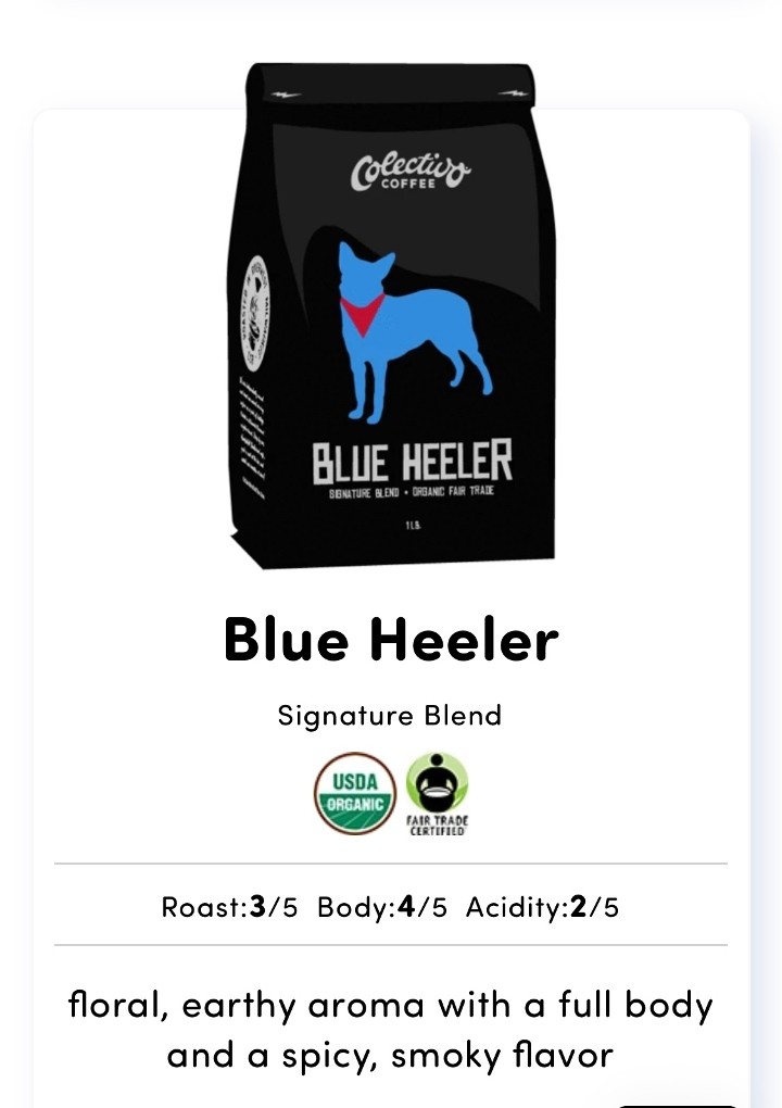 1lb. Blue Heeler Whole Bean Coffee