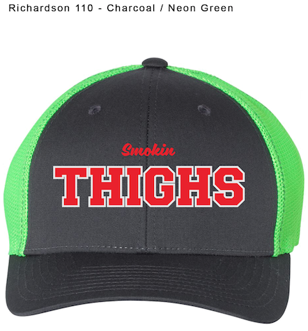 THIGHS Hat Grey&Lime L/XL