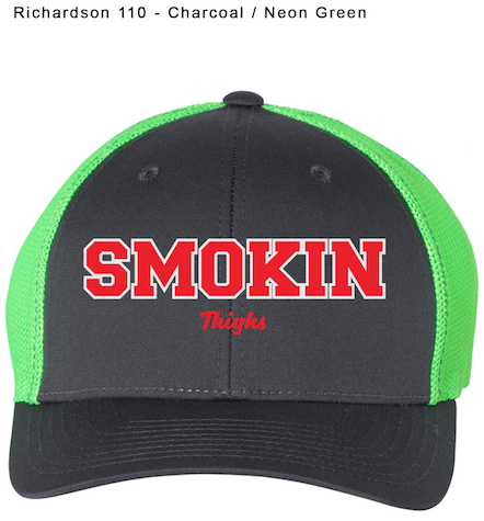 SMOKIN Hat Grey&Lime L/XL