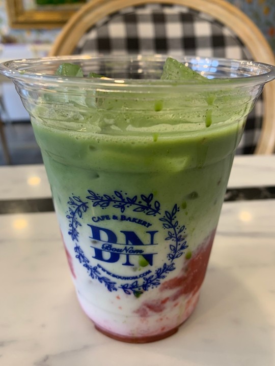 Matcha and strawberry