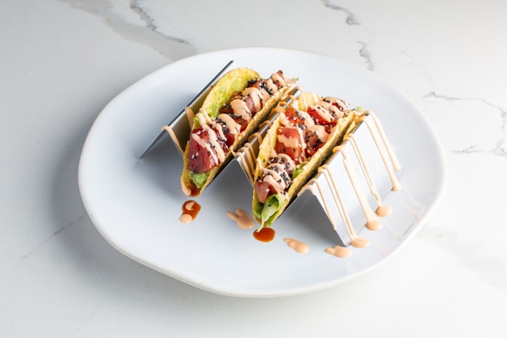 Spicy Tuna Poke Tacos