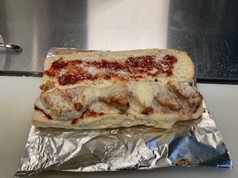 Whole Fried Chicken Parmesan Sub