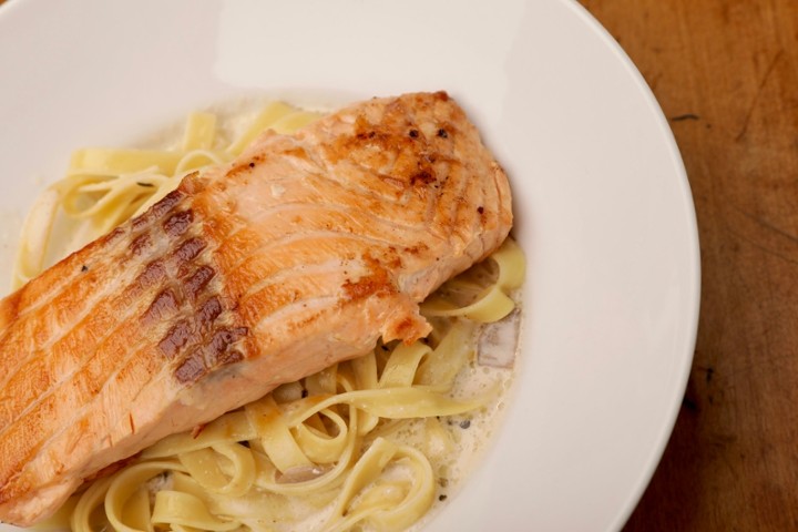 Grilled Salmon Alfredo