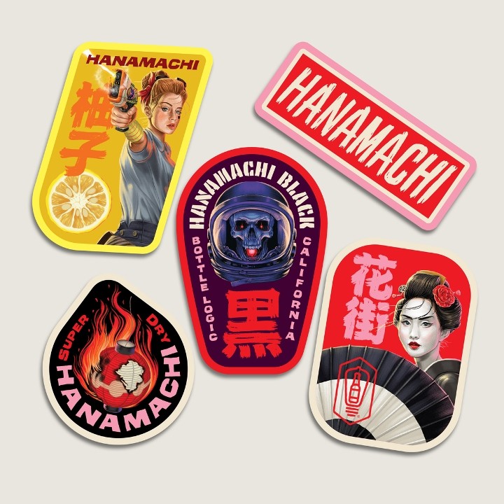 Sticker 5-Pack: Hanamachi