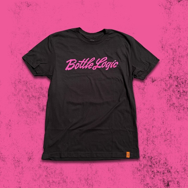 T-Shirt • Neon Pink Script