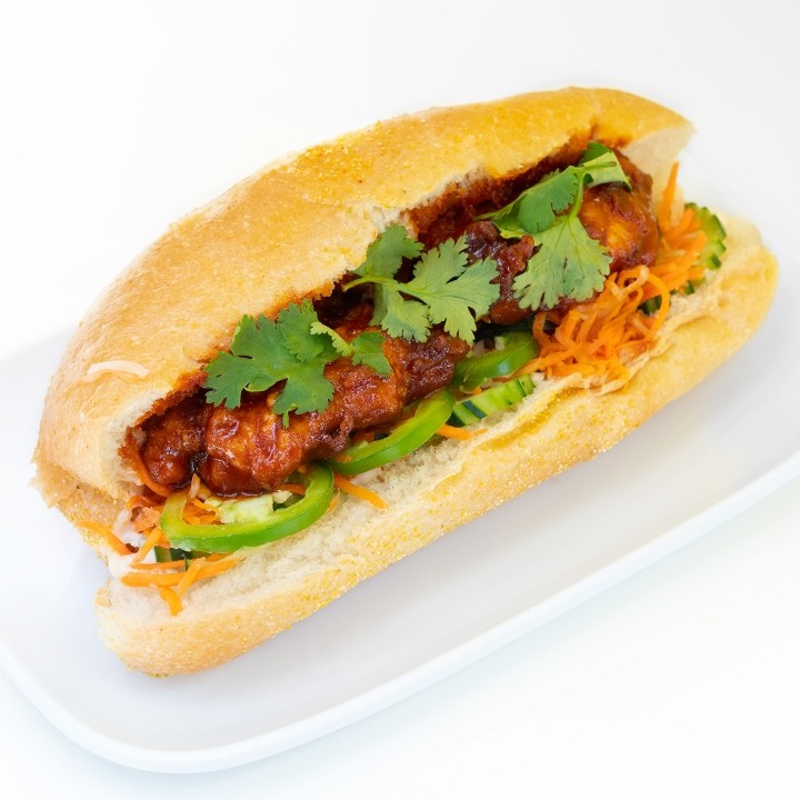 Spicy Gochu Chicken Banh Mi 🌶️
