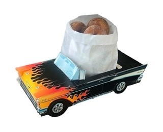 Hot Rod Donut Car w/ 12 KETO-friendly Mini Donuts