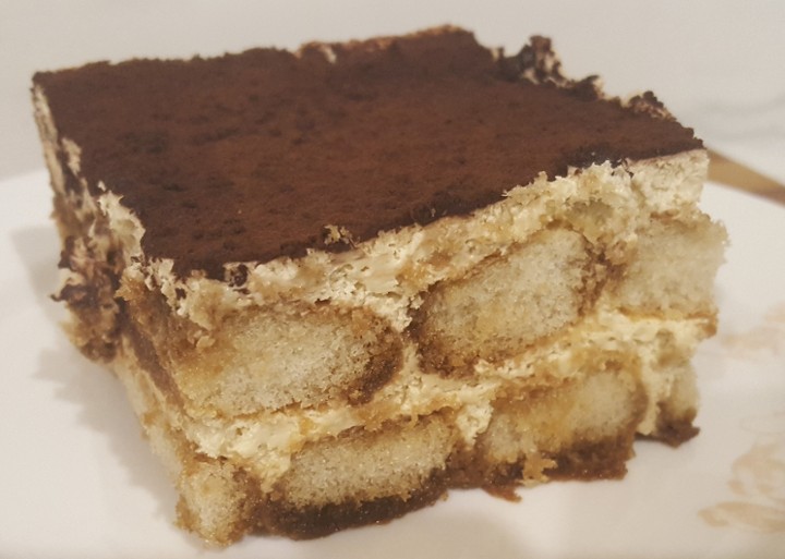 Tiramisu Traditional Cake with Ladyfingers