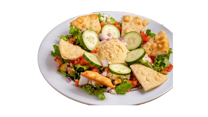 Big Greek Hummus Salad