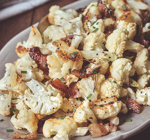 Roasted Cauliflower & Bacon