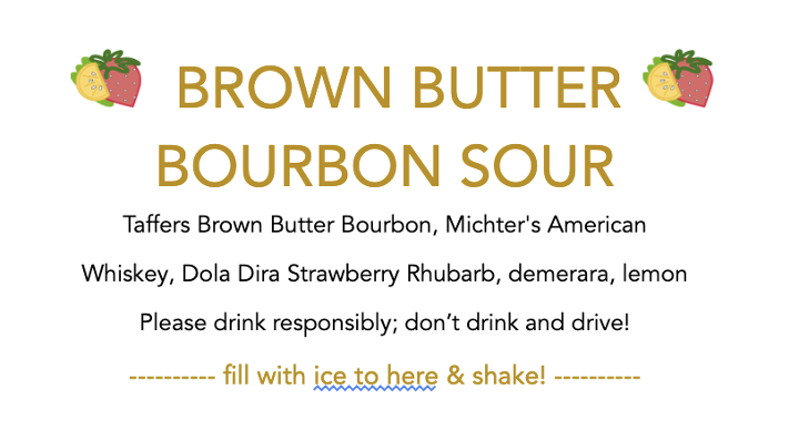 To-Go Brown Butter Bourbon Sour