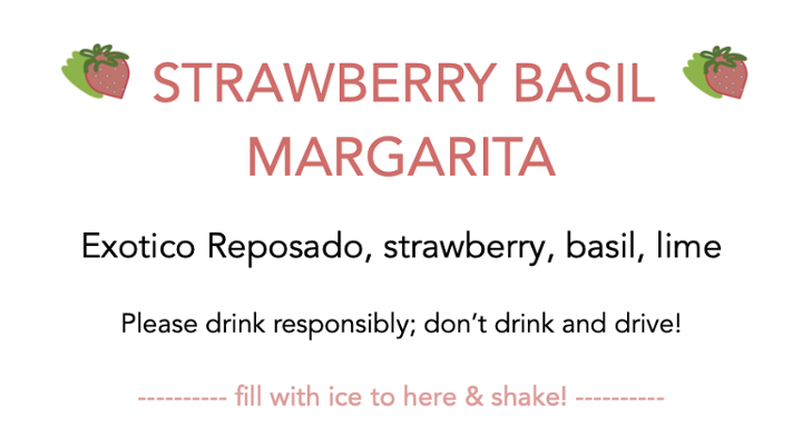 To-Go Strawberry Basil Margarita