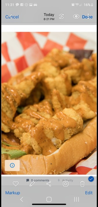 Fried Gator Po Boy