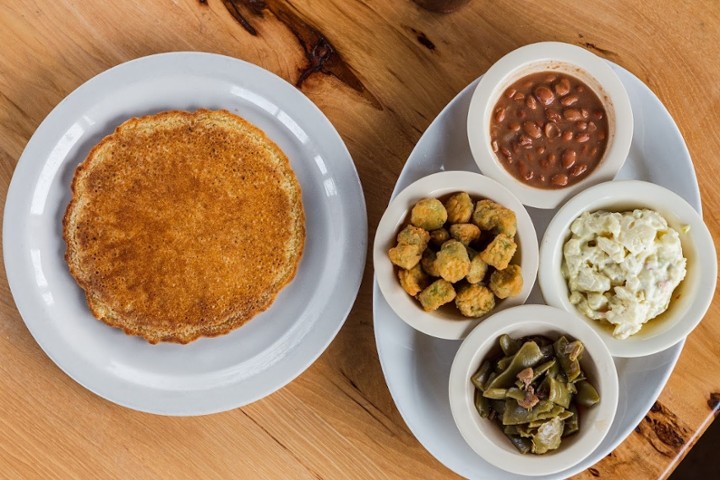 Large Veggie Plate (4 Sides) And Cornbread