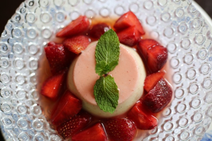 Strawberry & Vanilla Panna Cotta